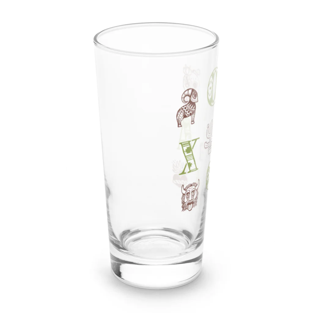 IZANAMI by Akane Yabushitaの🌍 世界のまち 🇲🇽 メキシコ・オアハカ (イエロー) Long Sized Water Glass :left