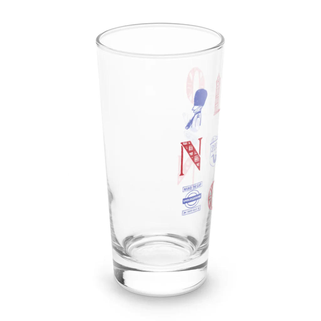 IZANAMI by Akane Yabushitaの🌍 世界のまち 🇬🇧 イギリス・ロンドン (レッド) Long Sized Water Glass :left