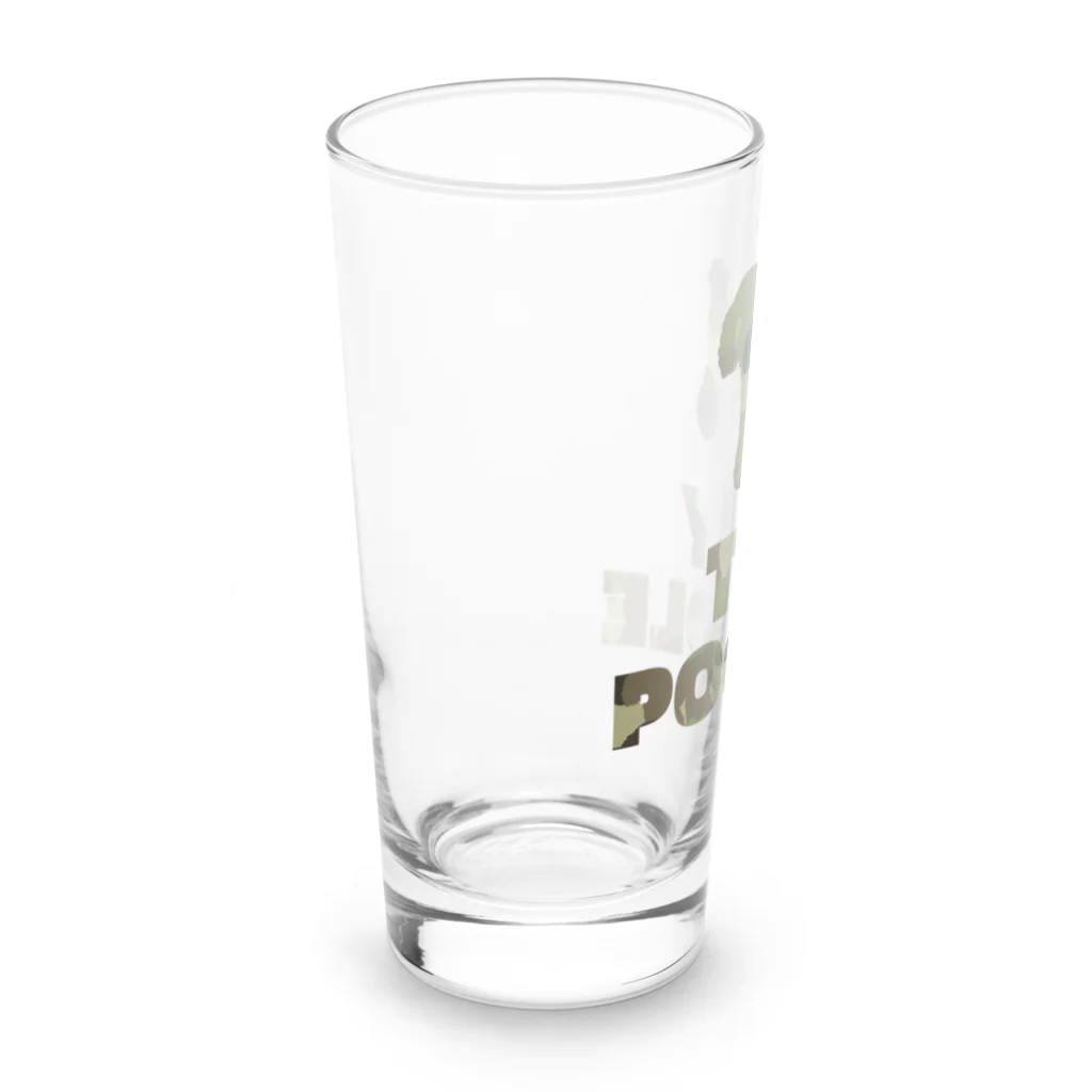 onehappinessのトイプードル　迷彩柄 Long Sized Water Glass :left