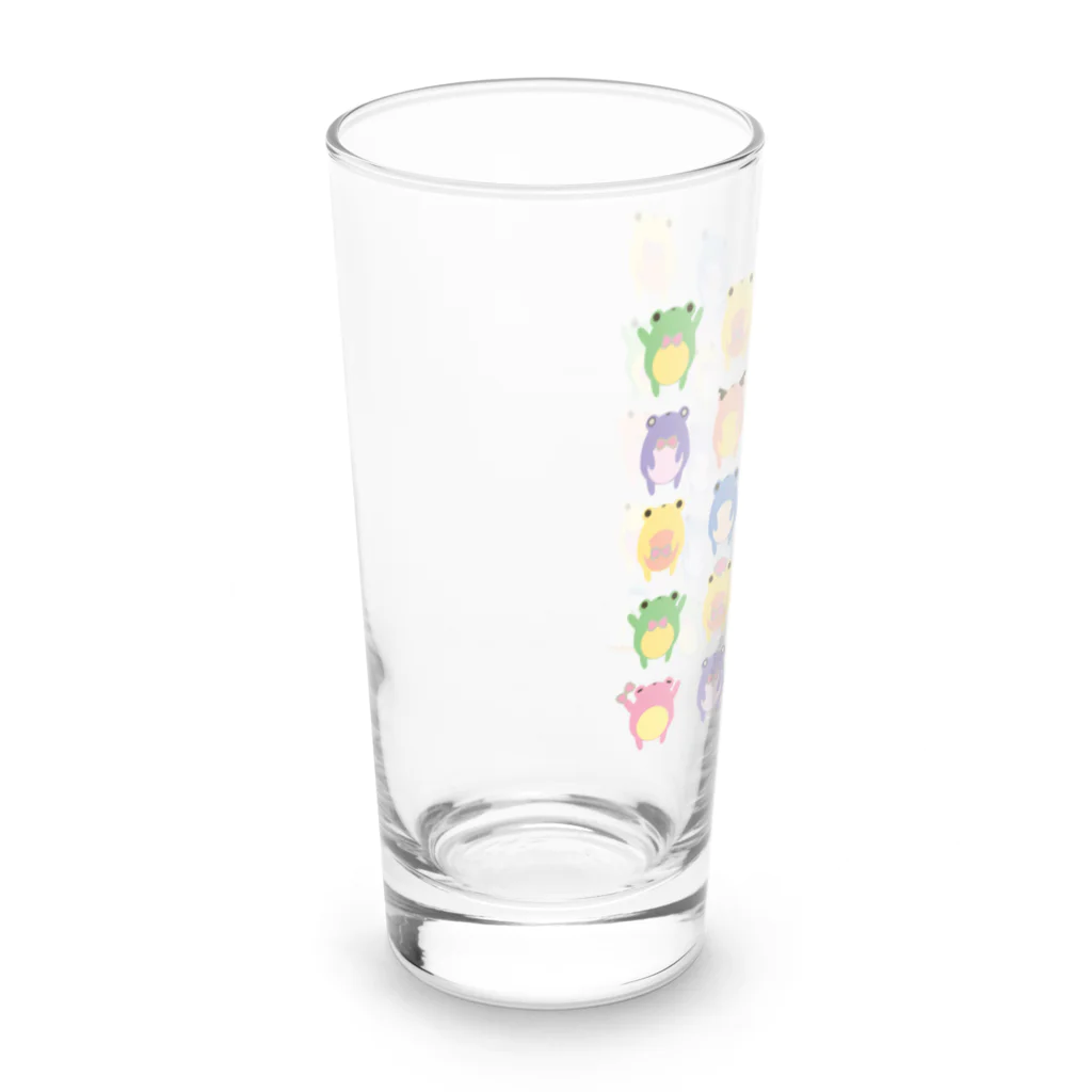 カエルたんのお店のカエルたんが整列 Long Sized Water Glass :left