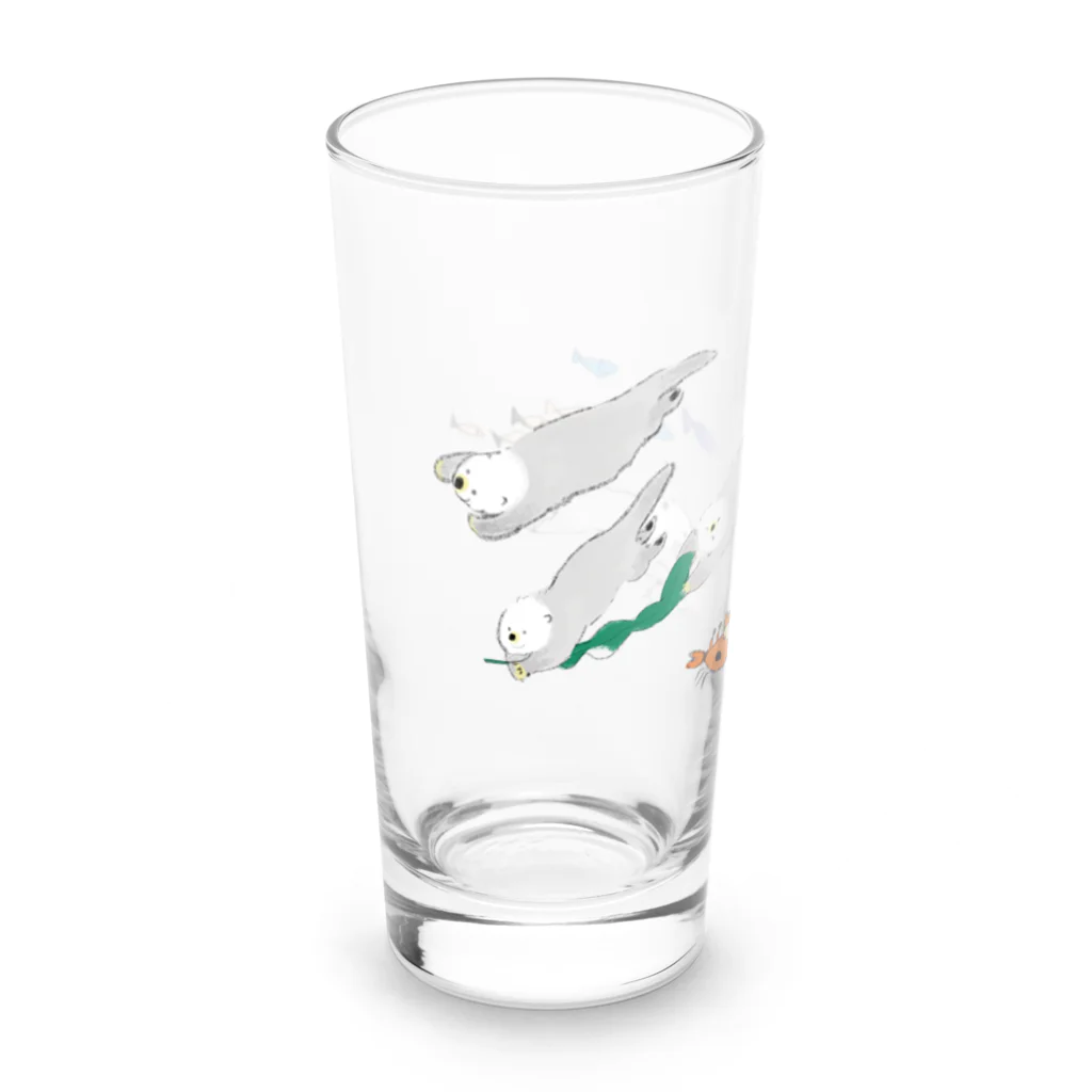 ももろ のラッコの群れ Long Sized Water Glass :left