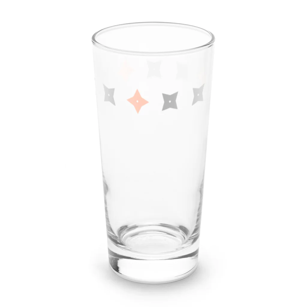 cosmicatiromの手裏剣　灰桃 Long Sized Water Glass :left