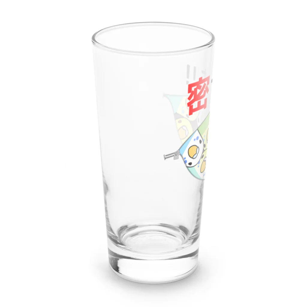 まめるりはことりの密です！セキセイインコさん【まめるりはことり】 Long Sized Water Glass :left