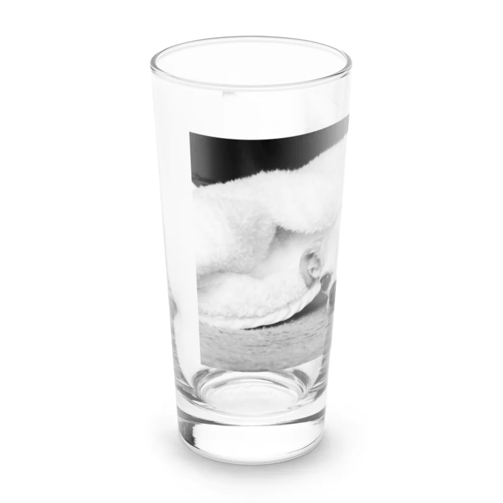 akane_art（茜音工房）のモノクロチワワ（アンニュイ1） Long Sized Water Glass :left