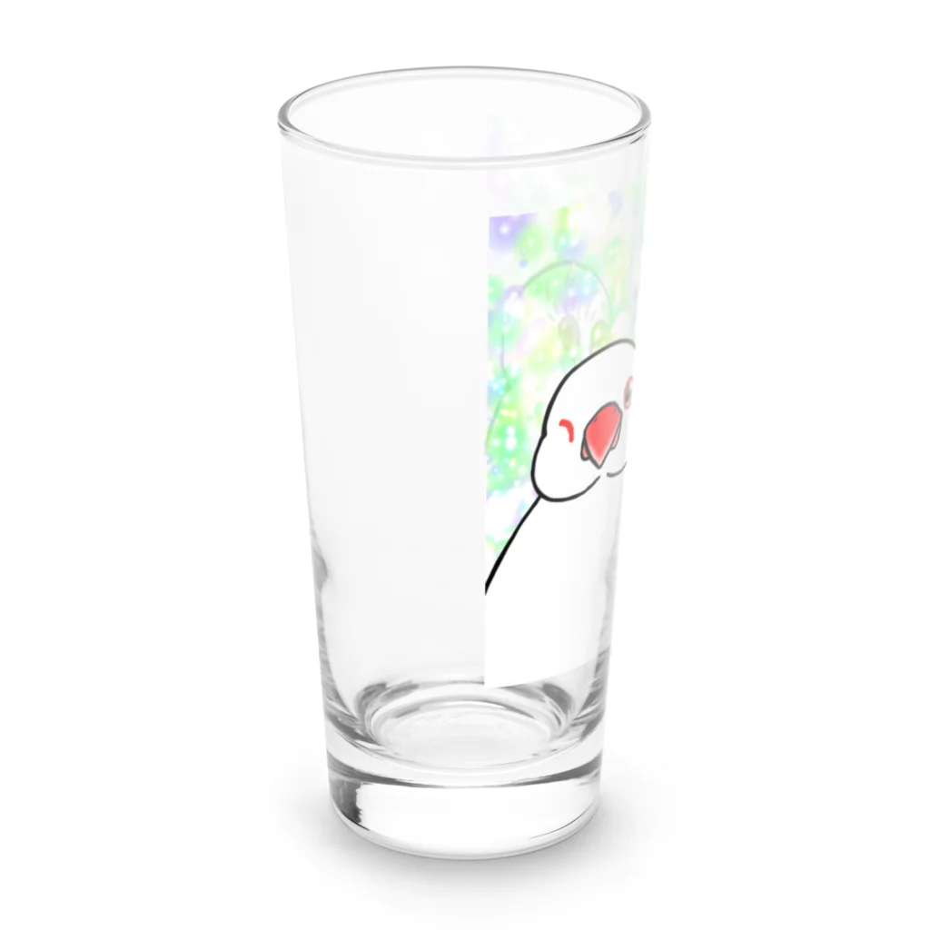 Lily bird（リリーバード）の仲良し文鳥&セキセイ Long Sized Water Glass :left