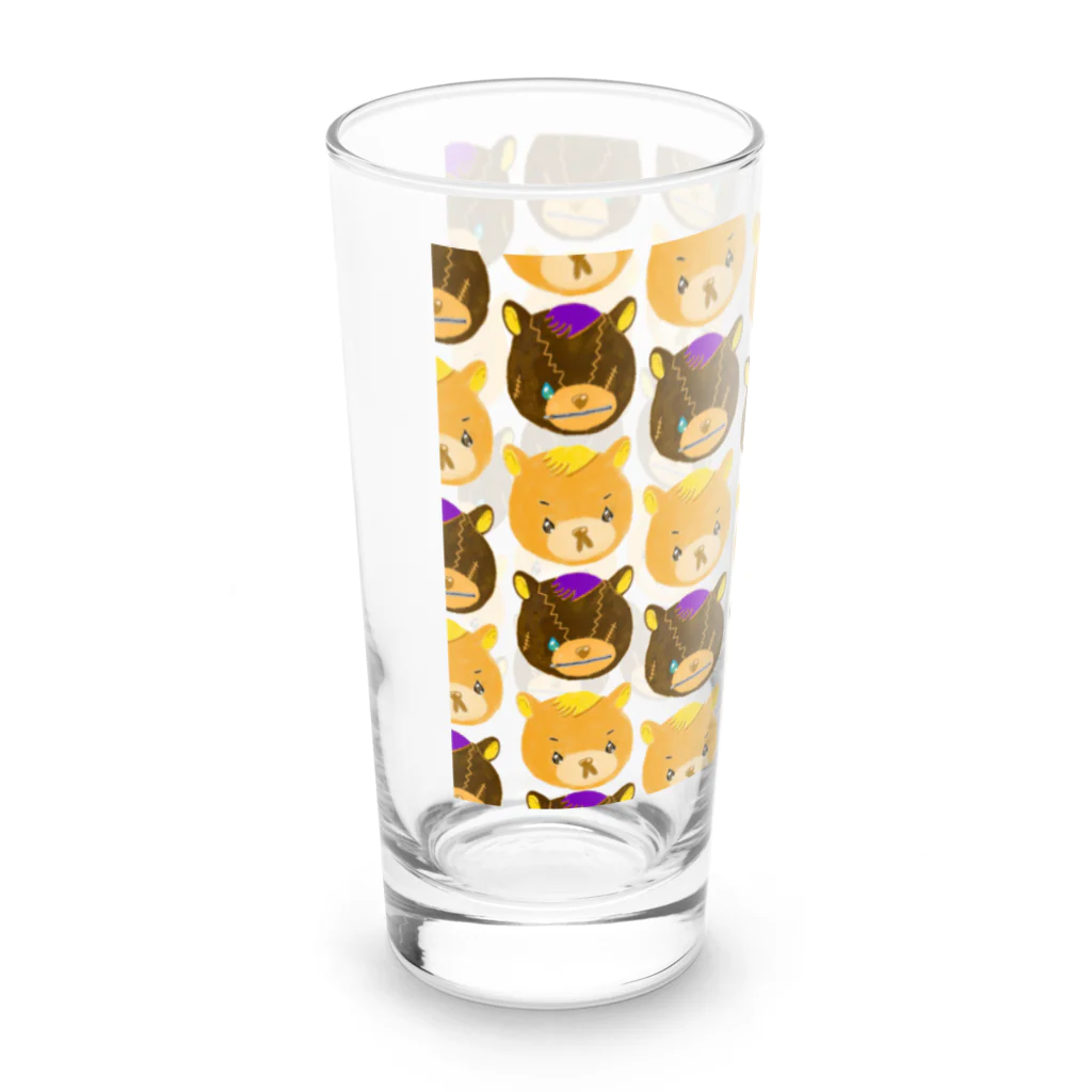 くまのマーク&マクセニのくまのマークとマクセニがいっぱい Long Sized Water Glass :left