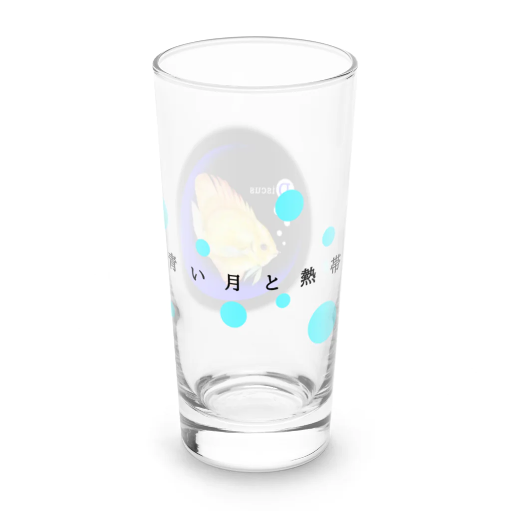 idumi-artの青い月と熱帯魚🐠 Long Sized Water Glass :left