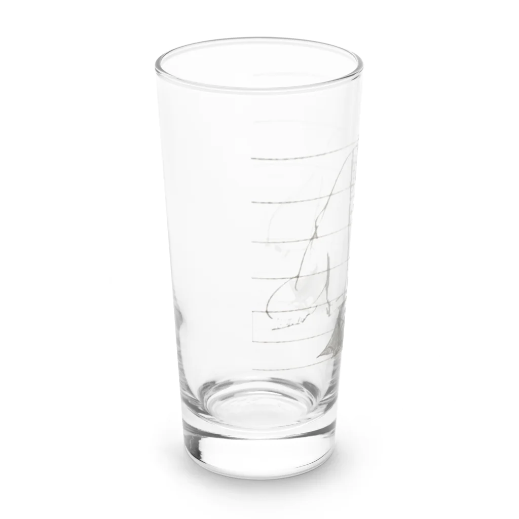 田んぼ前のあのお店の女の子コーデ Long Sized Water Glass :left