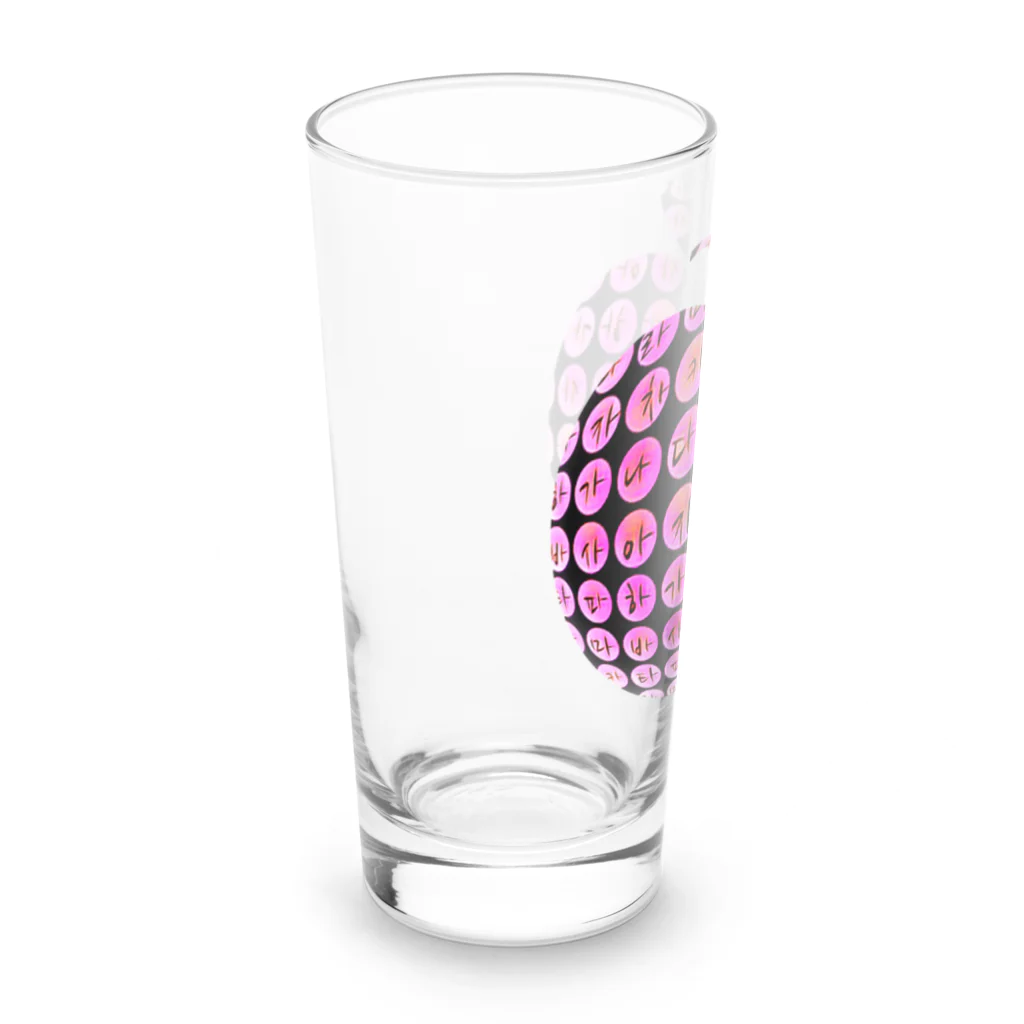 LalaHangeulのはんぐるde林檎　~チェリーピンク~ Long Sized Water Glass :left