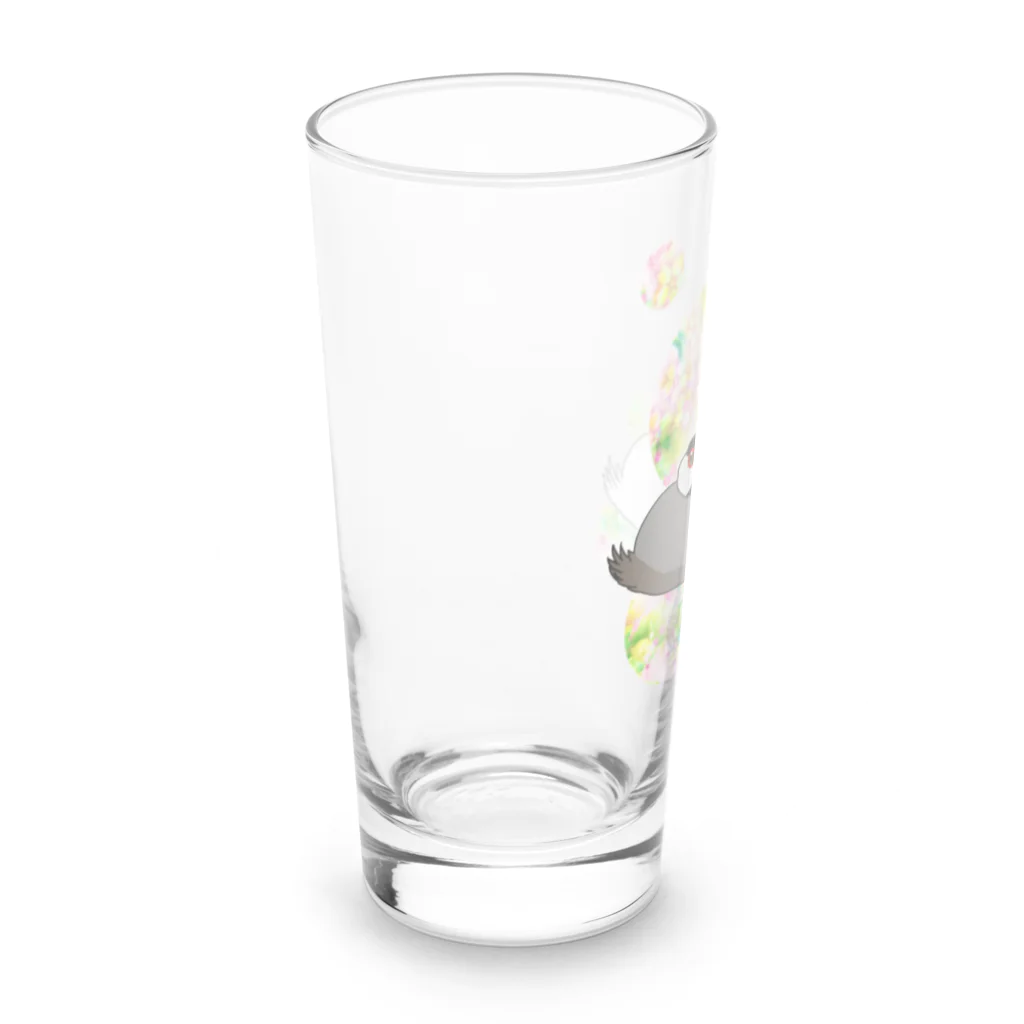 Lily bird（リリーバード）のとろける文鳥ず Long Sized Water Glass :left