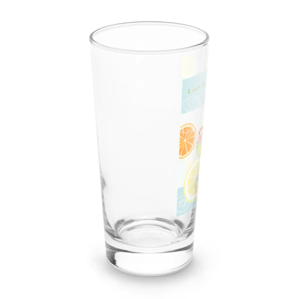 小桜森のラブバとフルーツ Long Sized Water Glass :left