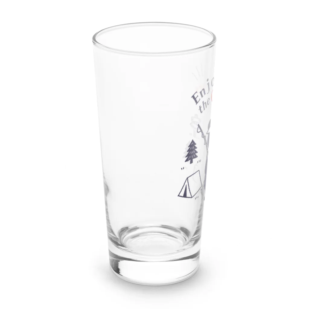 あずき缶のアウトドアベア Long Sized Water Glass :left