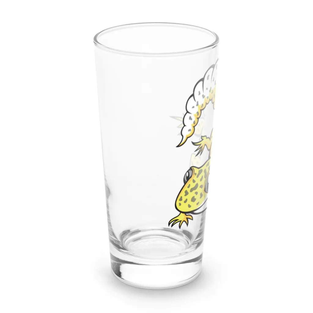 もむのふの爬虫類グッズやさんのレオパちゃん Long Sized Water Glass :left