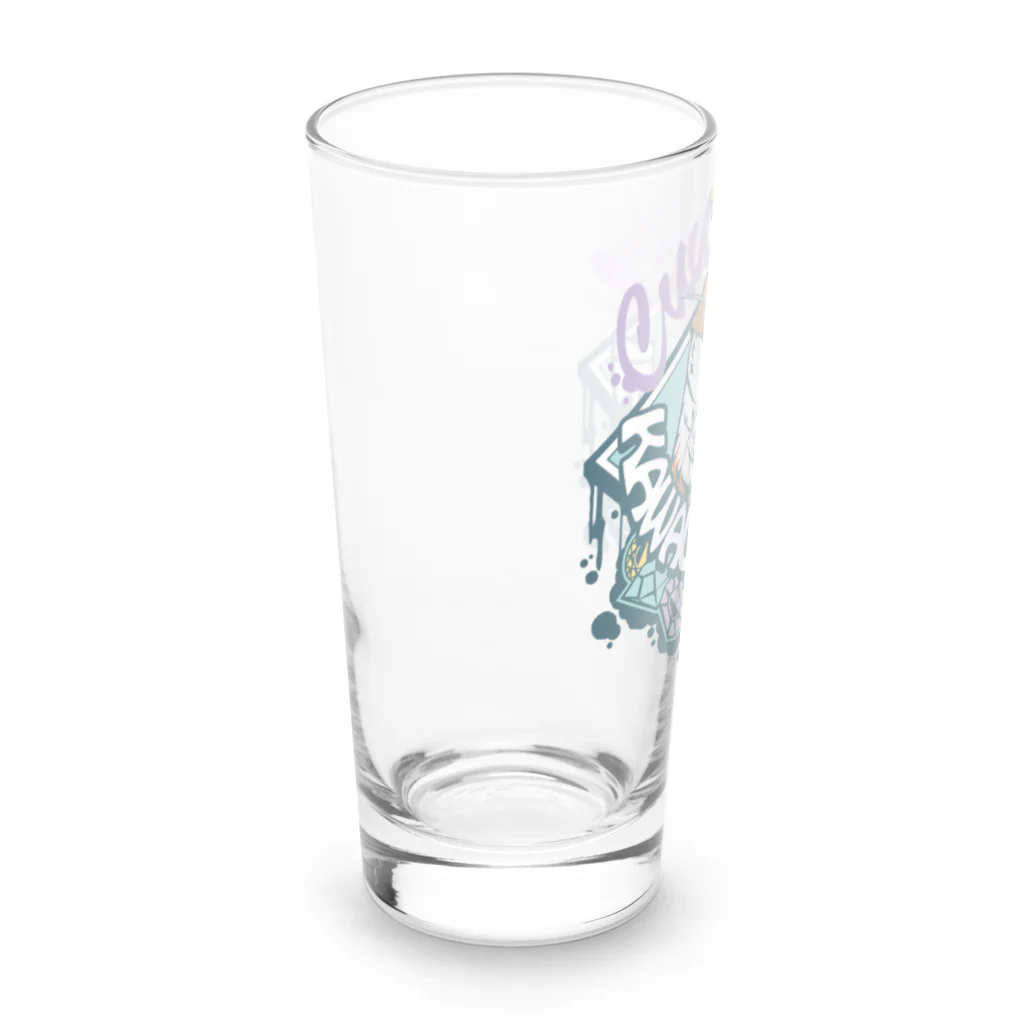 カワウソとフルーツの𝙎𝙩𝙧𝙚𝙚𝙩 𝙆𝙖𝙬𝙖𝙪𝙨𝙤（マイルドver） Long Sized Water Glass :left