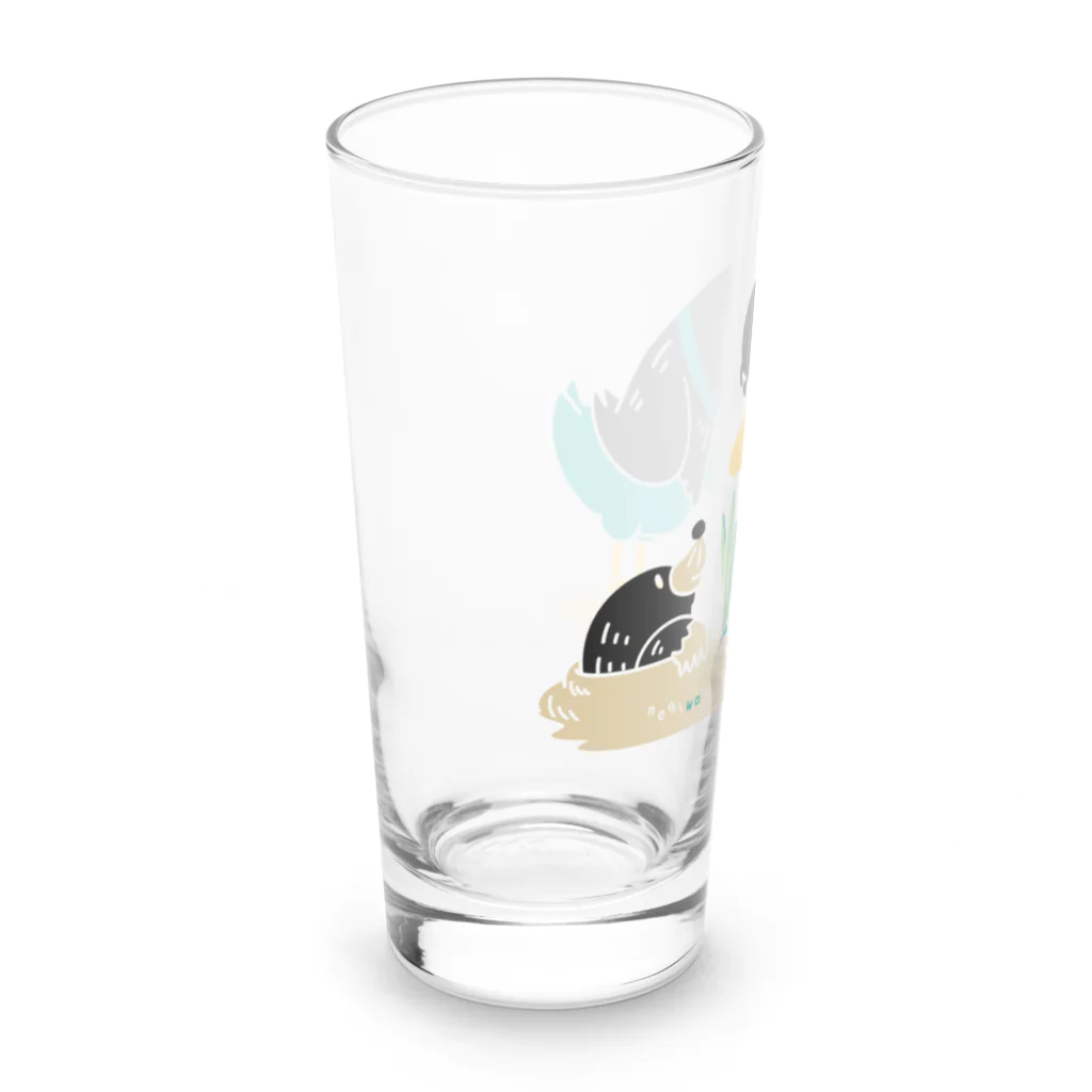 イラスト MONYAAT のねぎってる鴨カモ BM 白フチなし  Long Sized Water Glass :left