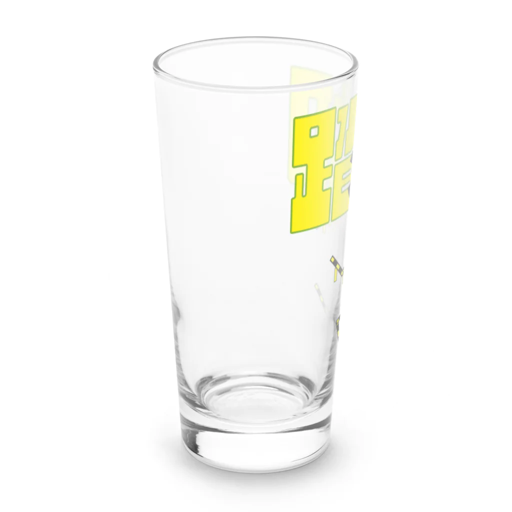 ゴロニャーのダサT屋さんの踏切 カンカンくん 踏切ボーイズへプレゼント Long Sized Water Glass :left