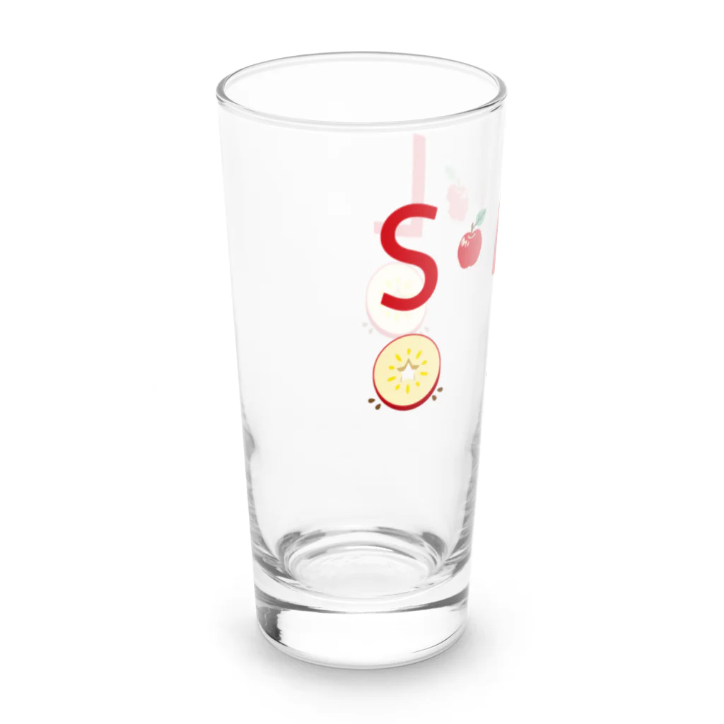 イラスト MONYAAT のML002 SMLTシャツのりんごすたぁ*輪切りのリンゴ Long Sized Water Glass :left