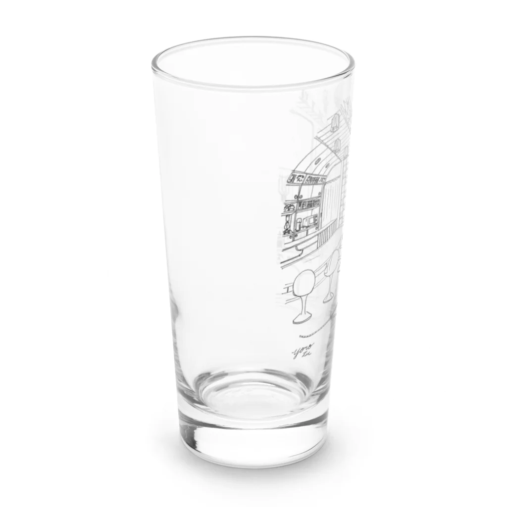 気ままに創作　よろず堂のレトロ純喫茶　黒 Long Sized Water Glass :left