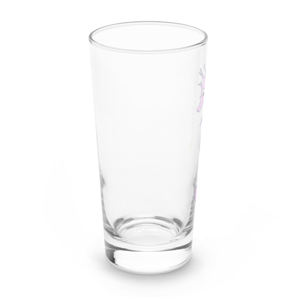 LalaHangeulのタツノオトシゴさんはイクメンです　ピンクバージョン Long Sized Water Glass :left