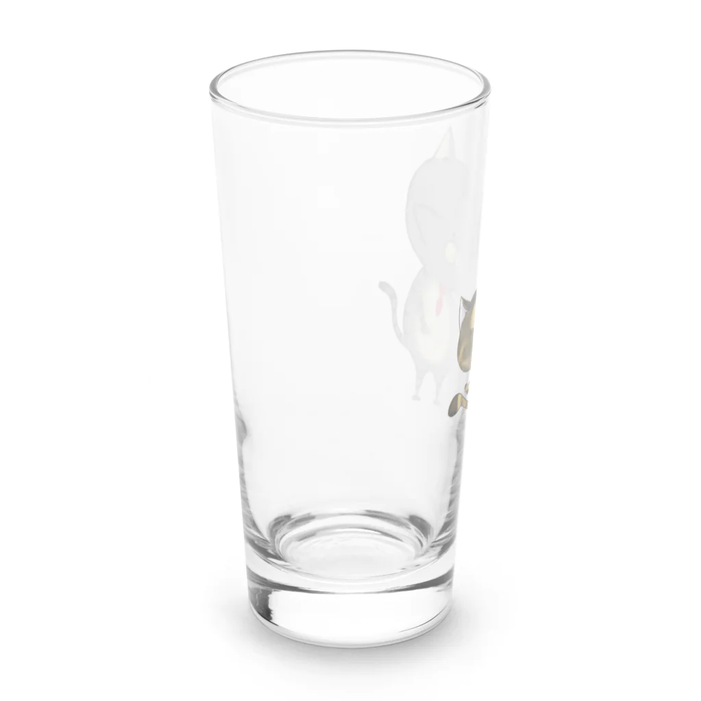 おもちとおこげの隠れ家の手繋ぎもちこげ Long Sized Water Glass :left