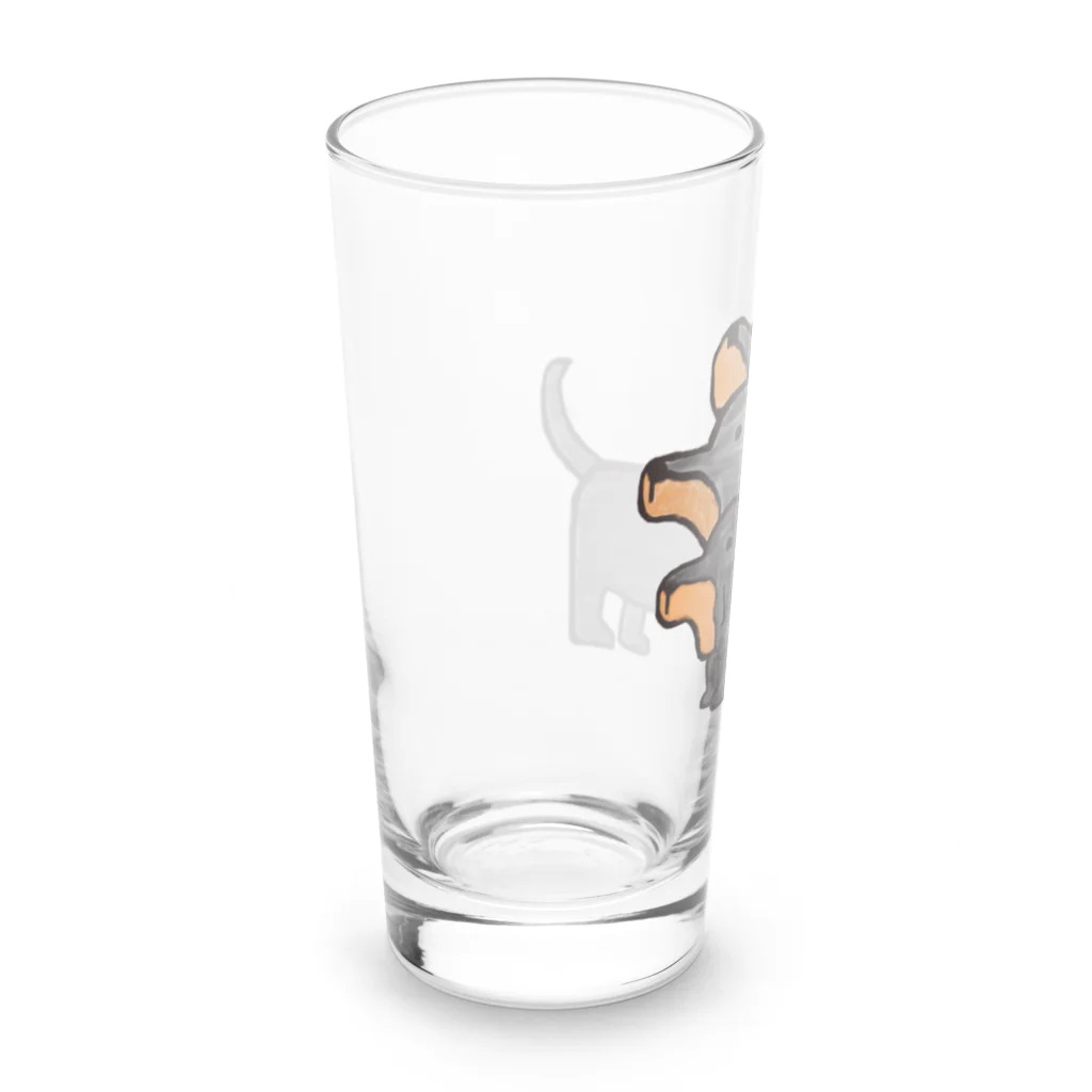 白山羊(シロヤギ)のダックスフンド ケルベロス Long Sized Water Glass :left