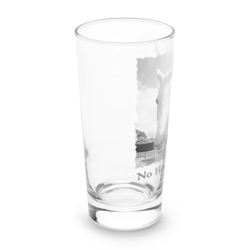 SHOP HAPPY HORSES（馬グッズ）のスピプー（モノクロ） Long Sized Water Glass :left