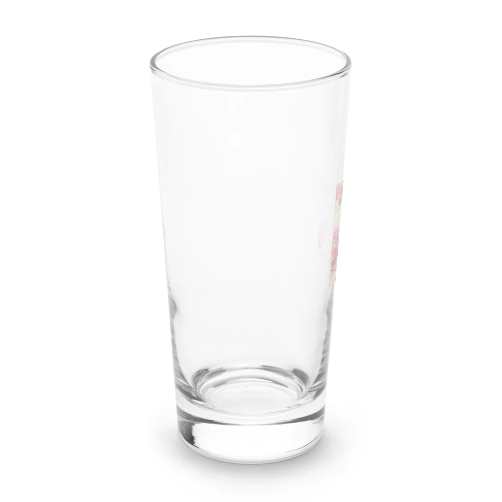 カラフルマルシェのフラワー数字シリーズ「16」 Long Sized Water Glass :left