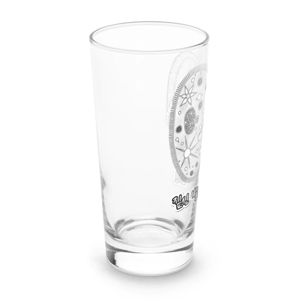 LalaHangeulのゾウリとゾウリムシ　ハングル Long Sized Water Glass :left