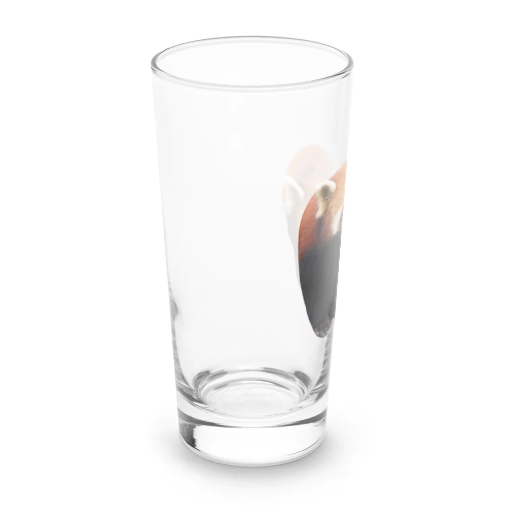 いきもの大好き！ほほえみフレンズの仲良しなレッサーパンダ Long Sized Water Glass :left