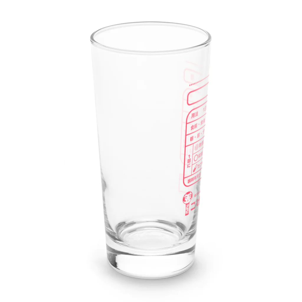 ドレメヒロコのこけし薬局(あか) Long Sized Water Glass :left