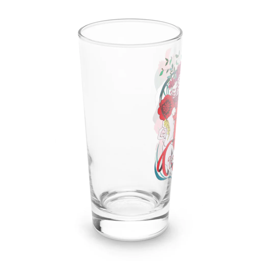 翠色の眼鏡の鳥居と狐姫 Long Sized Water Glass :left