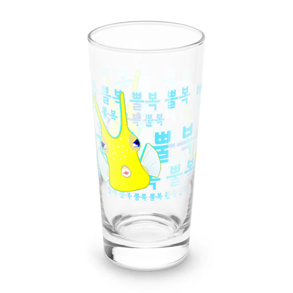 LalaHangeulのコンゴウフグ　ハングルデザイン Long Sized Water Glass :left