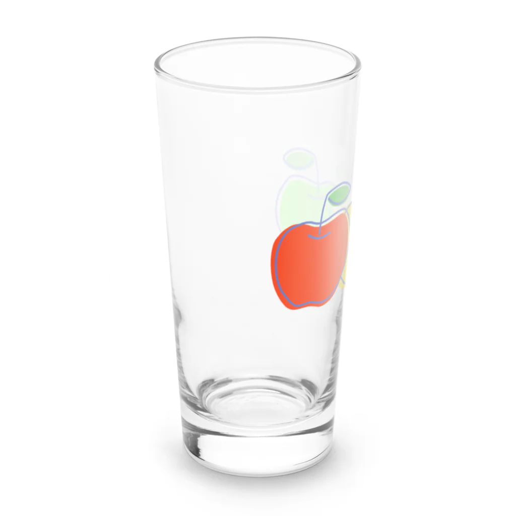 ハナのお店のりんご三兄弟 Long Sized Water Glass :left