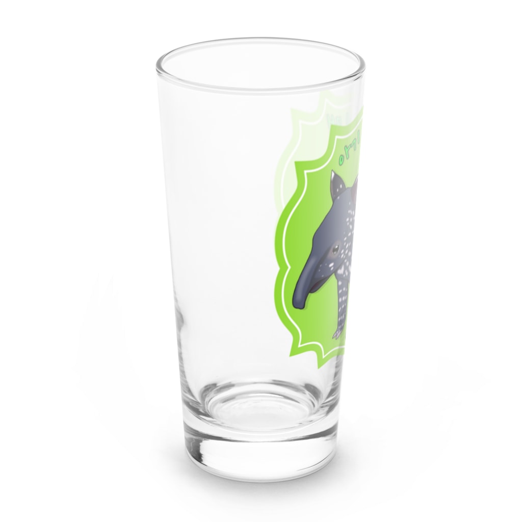 LalaHangeulのマレーバクの子供　ハングルデザイン Long Sized Water Glass :left