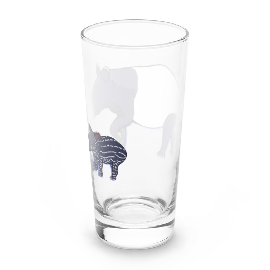 LalaHangeulのマレーバク　文字無し　親子 Long Sized Water Glass :left