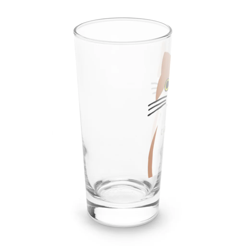 aiueoneko358の茶ハチワレちゃん Long Sized Water Glass :left