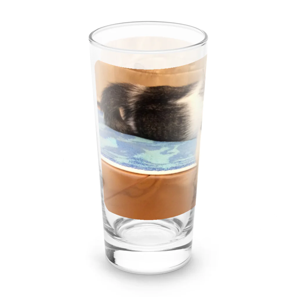 南の島のにゃんこの飛べるポーズで眠るパル～南の島のにゃんこ～ Long Sized Water Glass :left