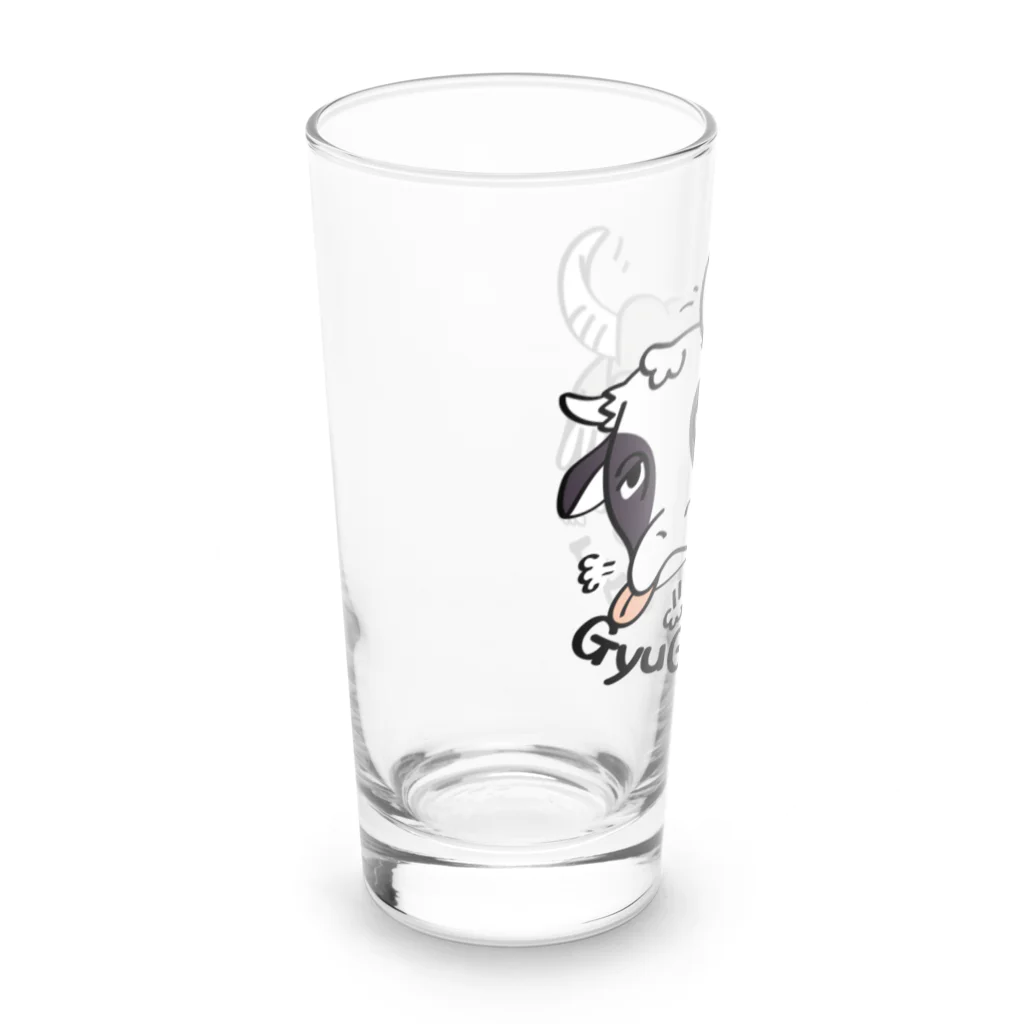 イラスト MONYAAT の牛のギュウギュウB Long Sized Water Glass :left