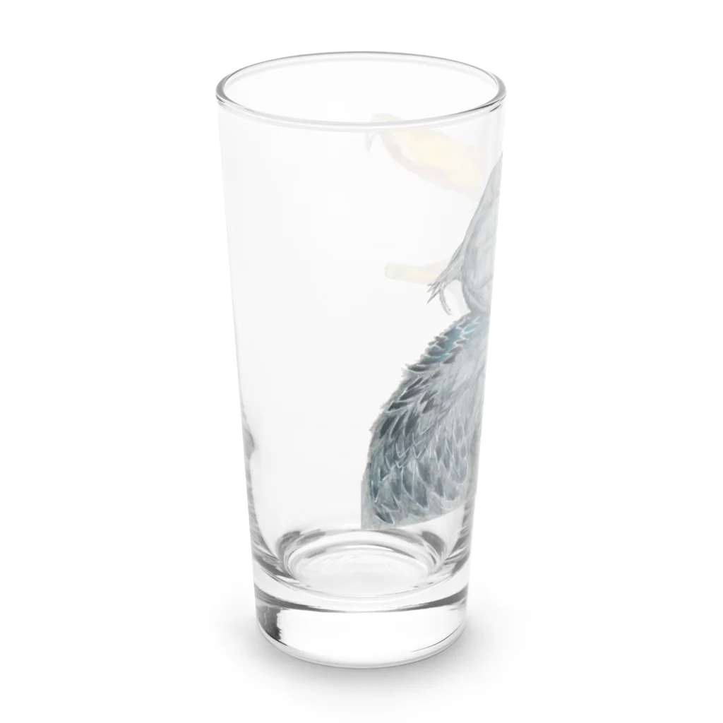 森図鑑の[森図鑑] 口開けハシビロコウ Long Sized Water Glass :left