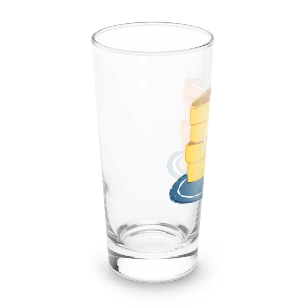 ちくわぶのほかほかパンケーキ 文字あり Long Sized Water Glass :left