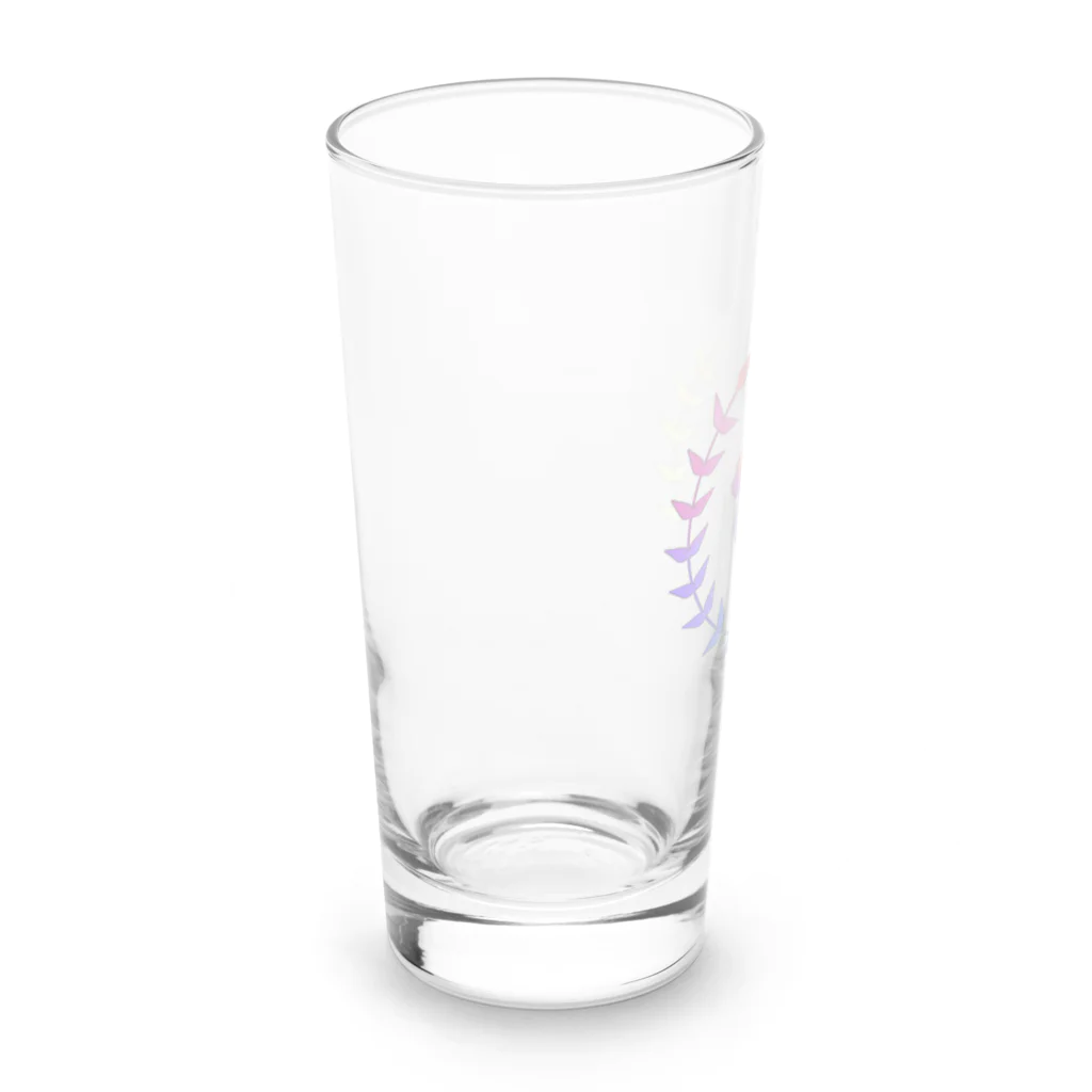 いろはにゃんこ堂の羽ねこさん(虹1) Long Sized Water Glass :left