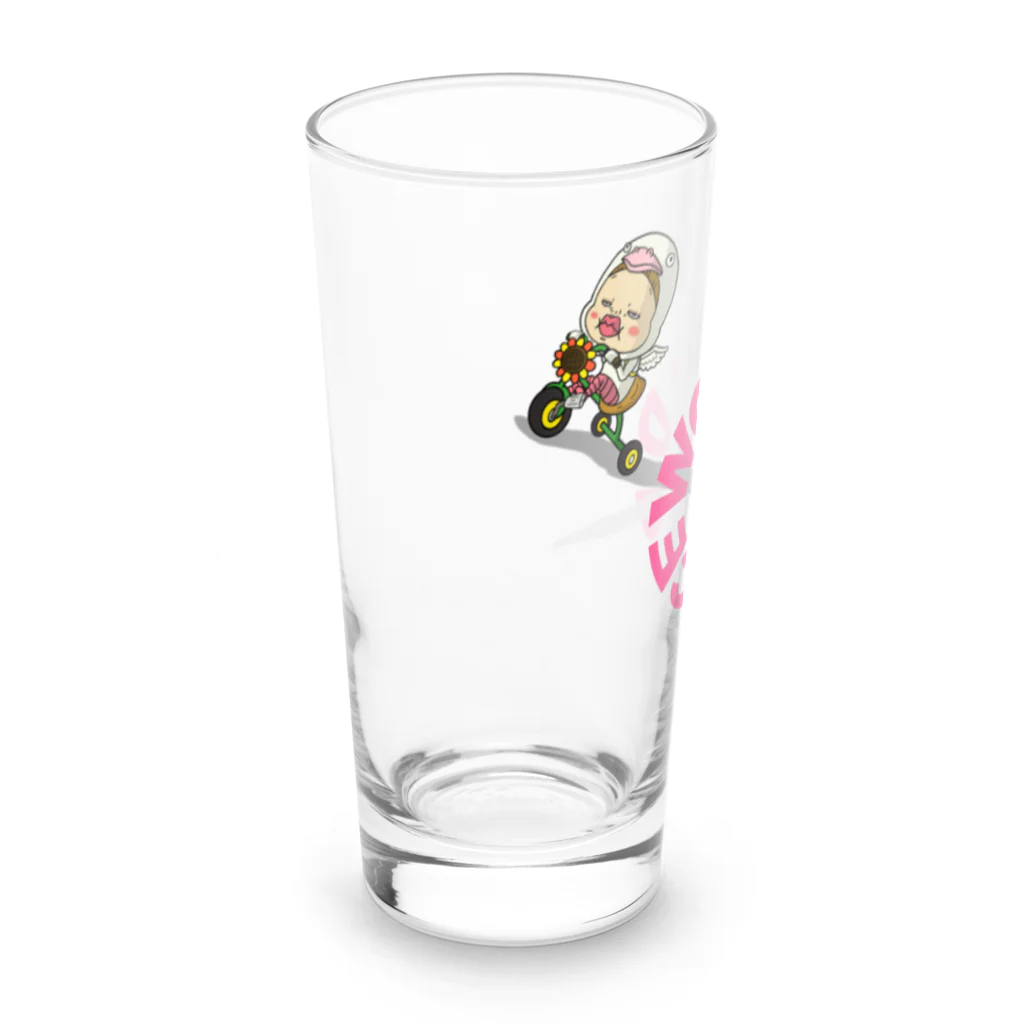 Siderunの館 B2の世界平和だよ！さげみちゃん（円形文字） Long Sized Water Glass :left