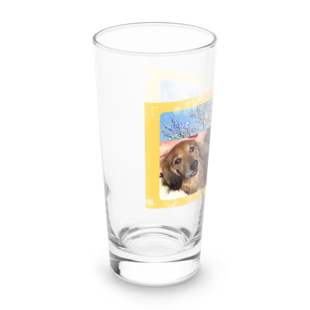 ミニチュアダックスのマロン君のマロン君と犬山じろファミリー Long Sized Water Glass :left