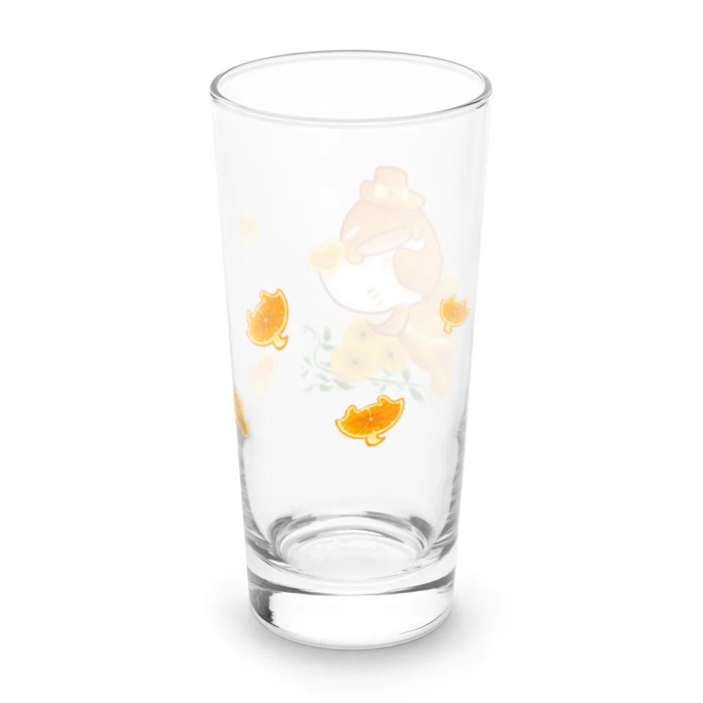 にとりうむ-NiTorium-🔸オレンジマンタのグッズのオレンジマンタ(オレンジデー) Long Sized Water Glass :left