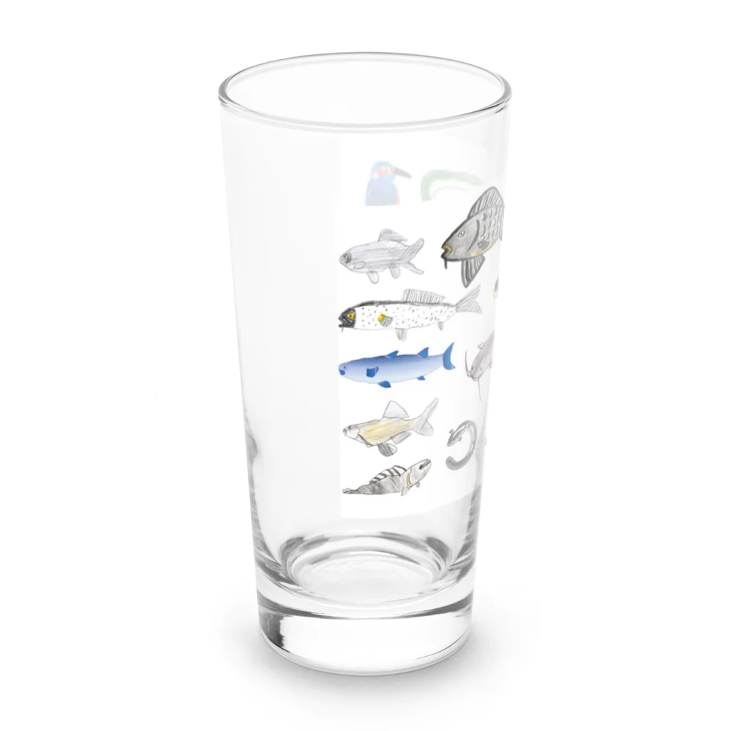 kasumigauraACのみんなで描いた霞ヶ浦の生き物 Long Sized Water Glass :left