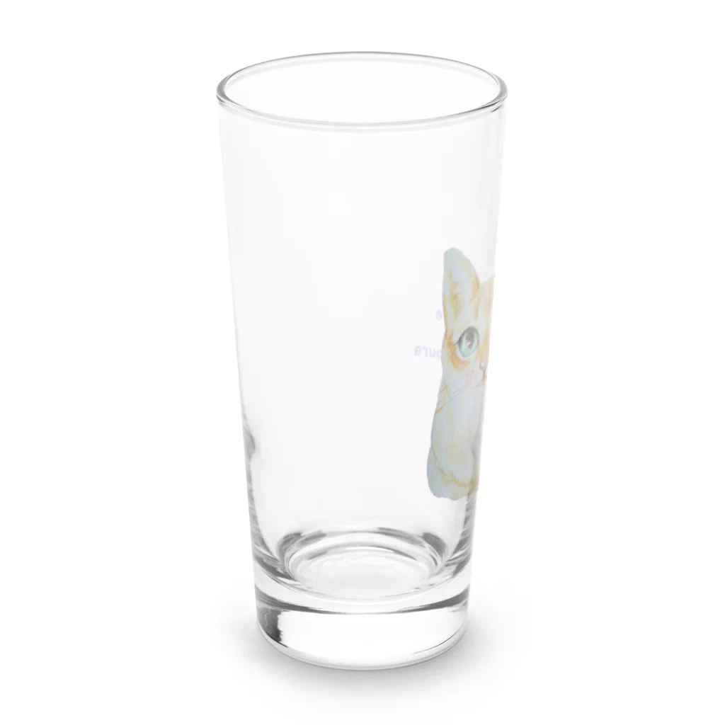 harupink🌸ペット似顔絵illustのlove シンガプーラ Long Sized Water Glass :left