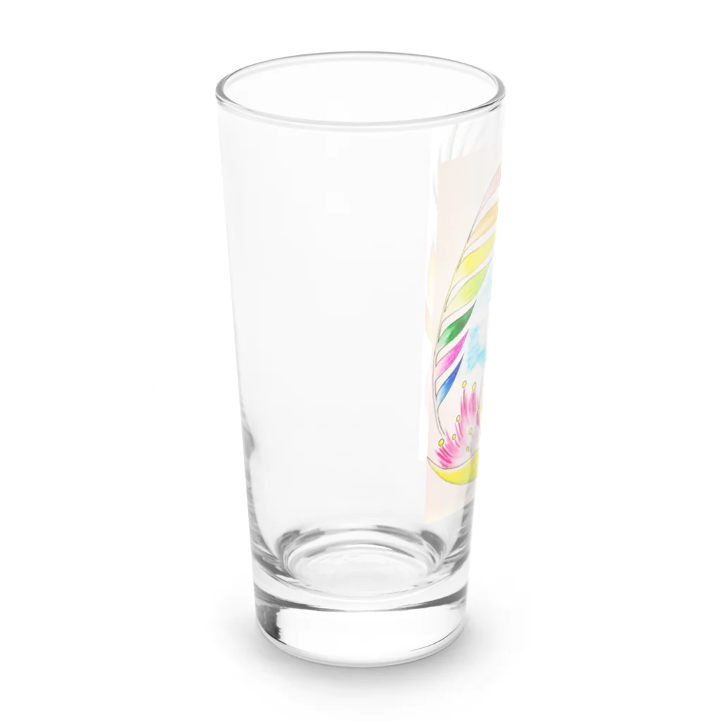 MizuHoイラストショップのお花と虹と空 Long Sized Water Glass :left
