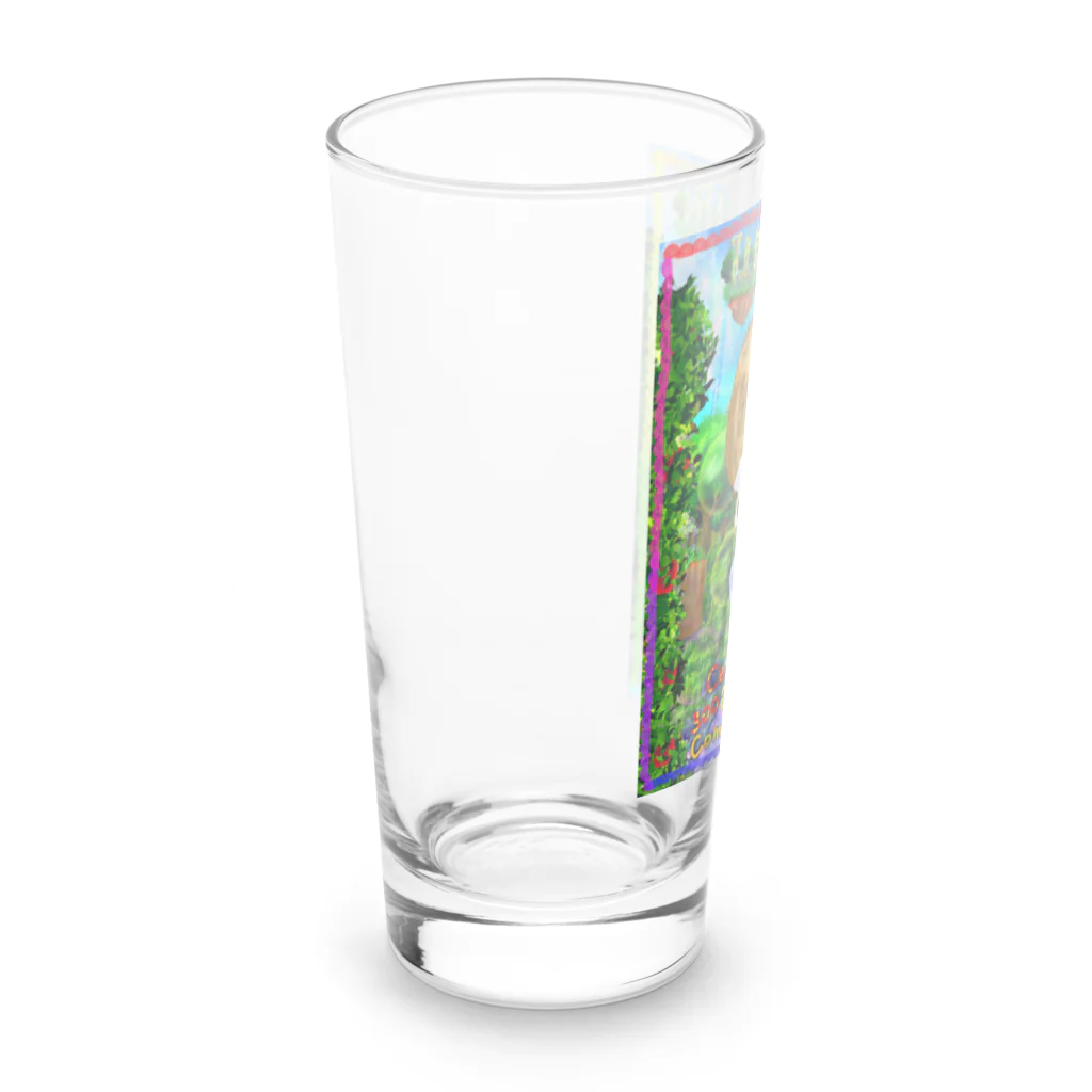 AkironBoy's_ShopのSNSで300人突破記念！(レインボーカラー枠Tシャツ) Long Sized Water Glass :left