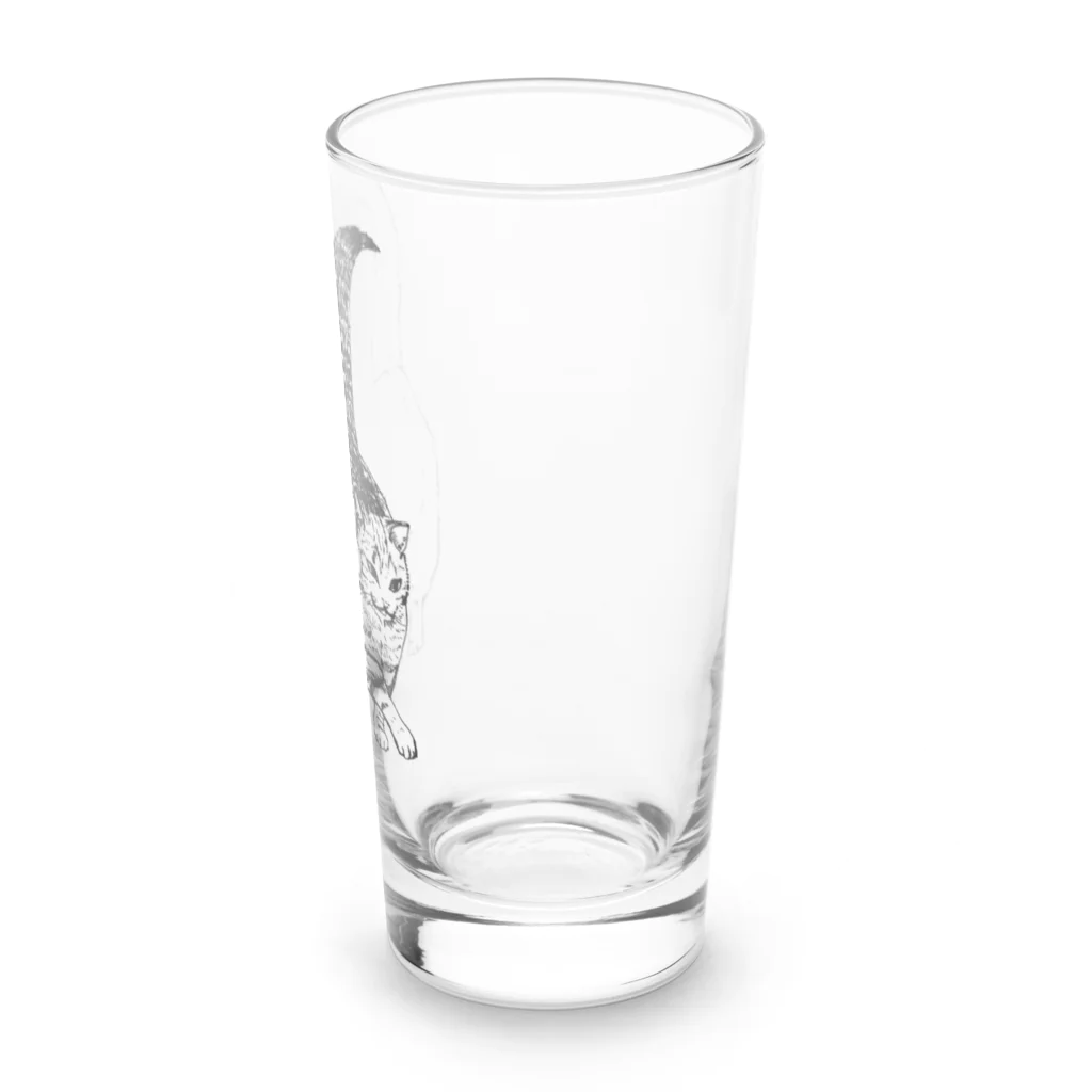 猫竹（nekotake)の仲良し2匹の散歩.nekotake Long Sized Water Glass :right