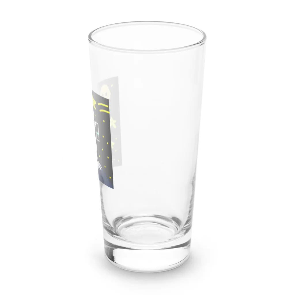 yayoiboy 弥生ボーイくんの弥生ボーイくん夜の富士山の上でひと休み Long Sized Water Glass :right